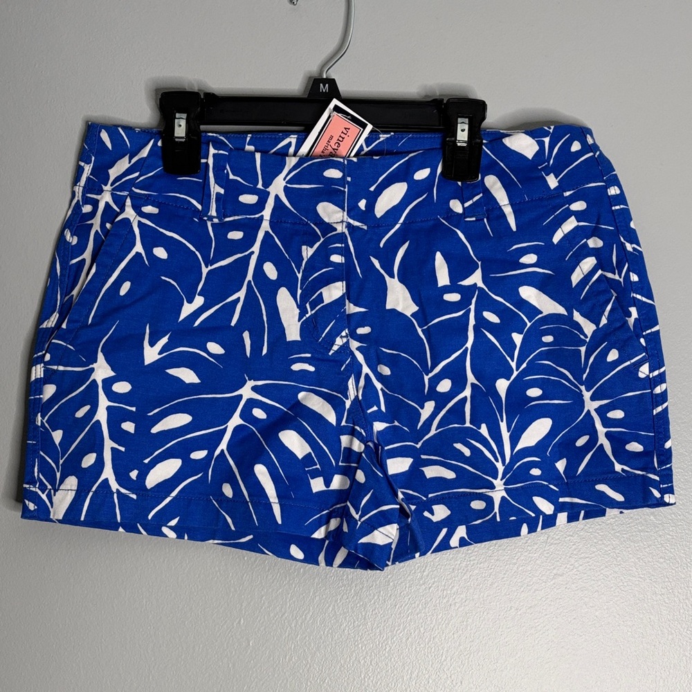 Vineyard Vines Monstera 3.5” Every Day Shorts Dazzling Blue Size 4